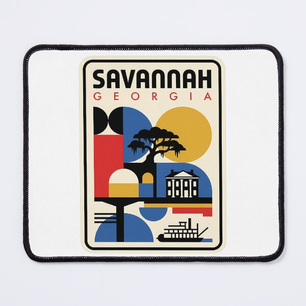 Item preview, Savannah Georgia Retro Geometric Travel Art designed and sold by k3rstman1.