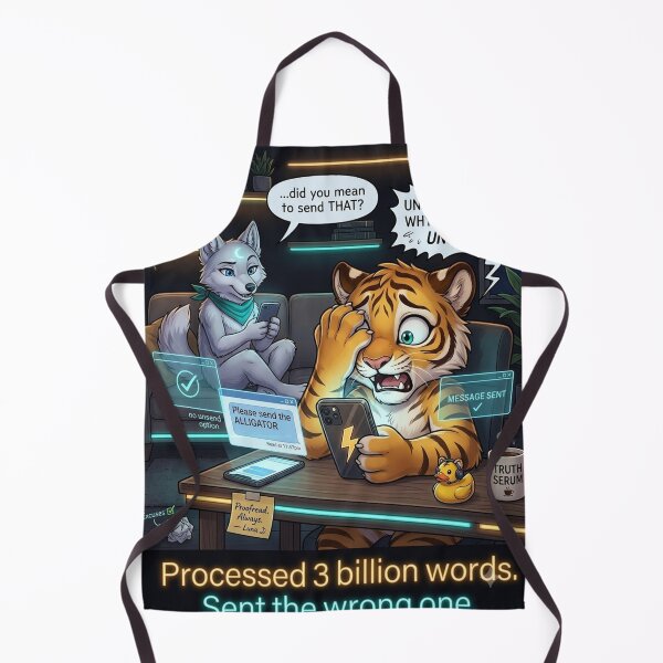 Item preview, Funny AI Tiger Cub Autocorrect — Please Send The Alligator — NeoTigLuna designed and sold by NeoTigLuna.