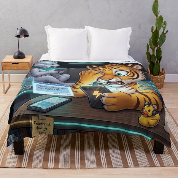 Item preview, Funny AI Tiger Cub Autocorrect — Please Send The Alligator — NeoTigLuna designed and sold by NeoTigLuna.