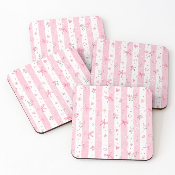 Item preview, Coquette Pink Bow Pattern Phone Case For Girls | Aesthetic Floral Stripe Journal For Students or Teacher | Pastel Rose And Ribbon Blanket For Mom designed and sold by VivaFy.