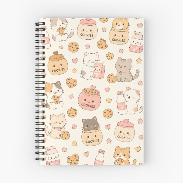Item preview, Kawaii Cozy Cat Cookie Jar Pattern designed and sold by Soft Berry Studio.