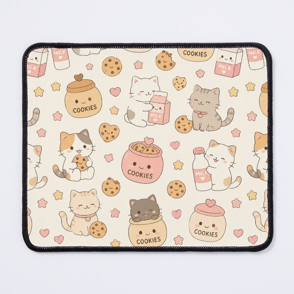 Item preview, Kawaii Cozy Cat Cookie Jar Pattern designed and sold by Soft Berry Studio.