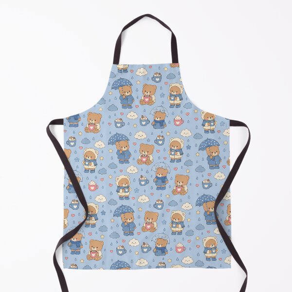 Item preview, Kawaii Teddy Bear Rainy Cocoa Pattern designed and sold by Soft Berry Studio.