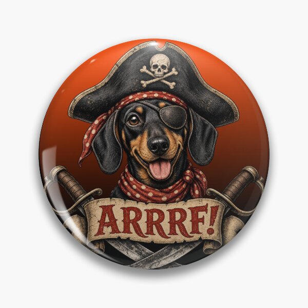 Artikelvorschau, Lustiger Piraten-Dackel | Arrrf! Dackel-Piratenkunst entworfen und verkauft von NerdyWerks.