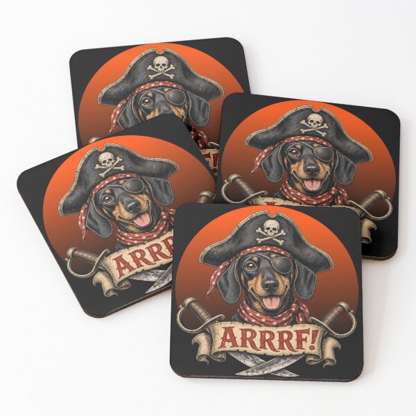 Item preview, Funny Pirate Wiener Dog | Arrrf! Dachshund Pirate Art designed and sold by NerdyWerks.