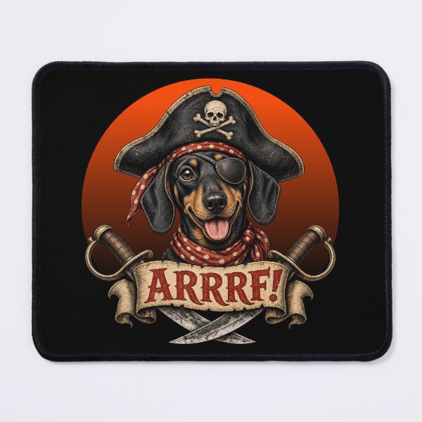 Item preview, Funny Pirate Wiener Dog | Arrrf! Dachshund Pirate Art designed and sold by NerdyWerks.