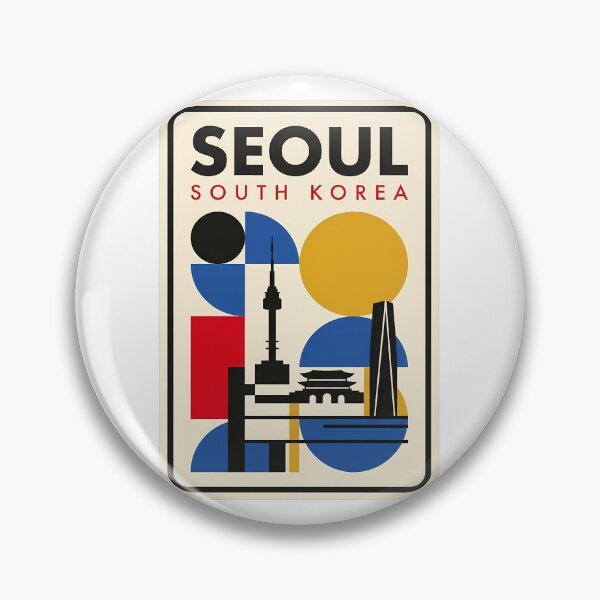 Item preview, Geometric Seoul South Korea Landmark Skyline designed and sold by k3rstman1.