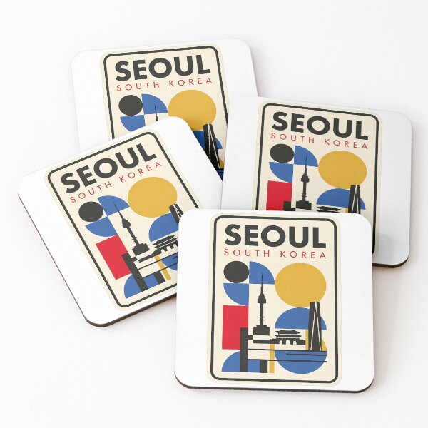 Item preview, Geometric Seoul South Korea Landmark Skyline designed and sold by k3rstman1.