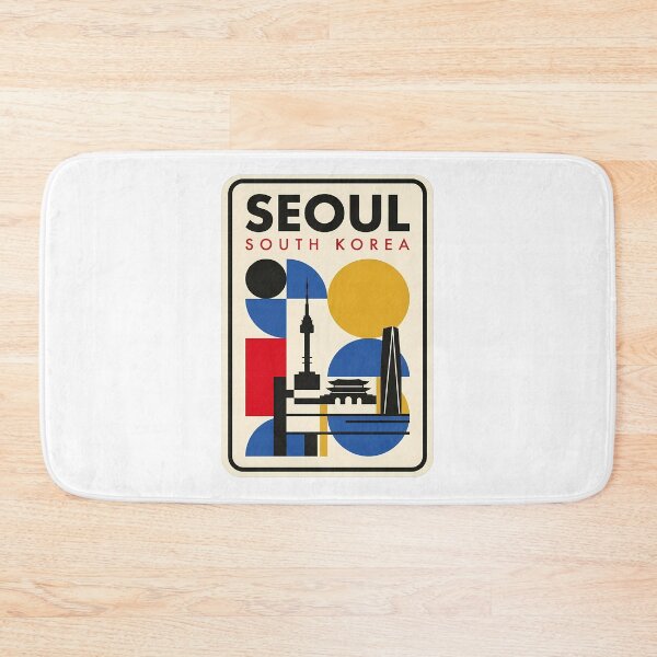 Item preview, Geometric Seoul South Korea Landmark Skyline designed and sold by k3rstman1.