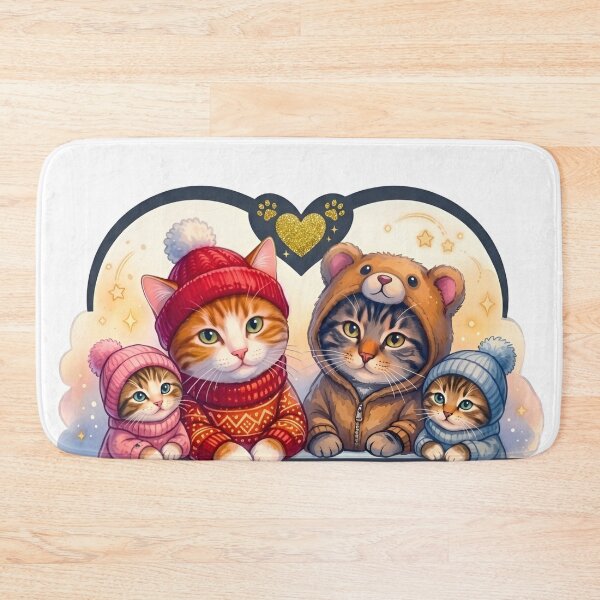 Item preview, We're Not Just Pets We're Family Winter Cat Sticker Art designed and sold by Good Vibes .