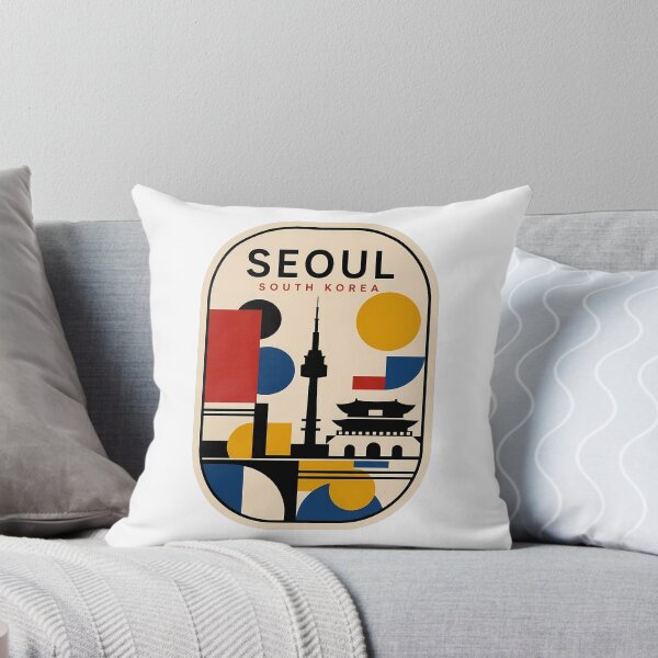 Item preview, Seoul South Korea Retro Geometric Skyline designed and sold by k3rstman1.