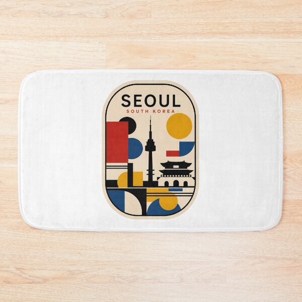 Item preview, Seoul South Korea Retro Geometric Skyline designed and sold by k3rstman1.
