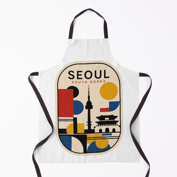 Item preview, Seoul South Korea Retro Geometric Skyline designed and sold by k3rstman1.
