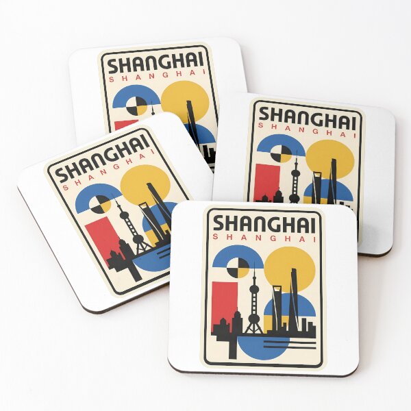 Item preview, Modern Shanghai China Skyline Geometric Cityscape designed and sold by k3rstman1.