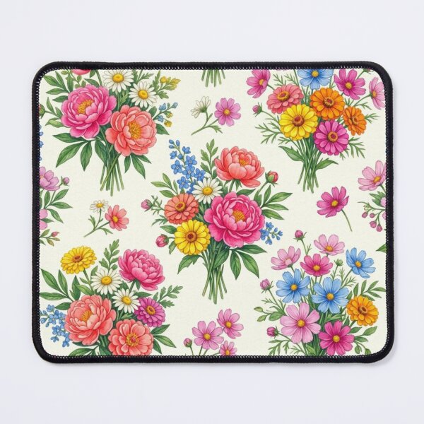 Item preview, Vintage Watercolor Wildflower Bouquet Seamless Pattern designed and sold by FashioonTrends.