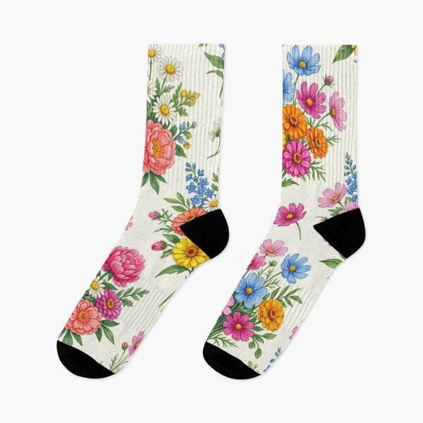 Item preview, Vintage Watercolor Wildflower Bouquet Seamless Pattern designed and sold by FashioonTrends.
