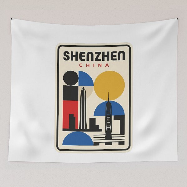 Item preview, Shenzhen China Geometric Abstract Skyline Travel designed and sold by k3rstman1.