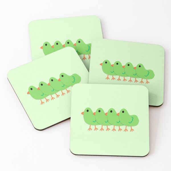 Item preview, Four Chicks in Green designed and sold by carriesmithcreative.
