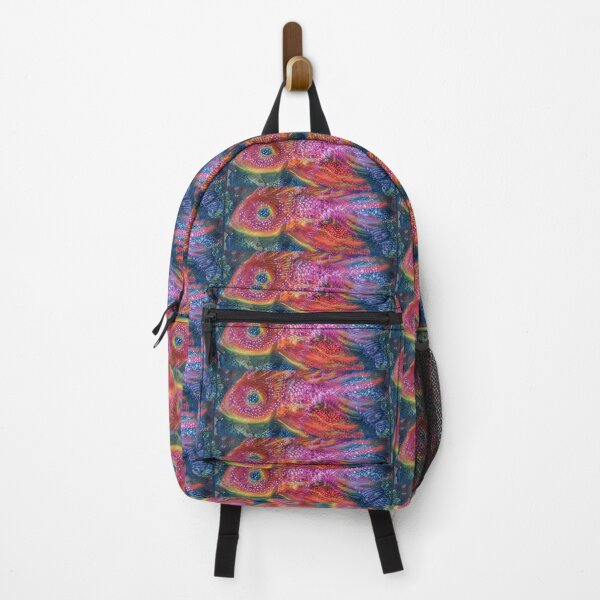 Item preview, A Fish Overlayed With A Highly Textured Mixed Media Piece designed and sold by Kimberly Sells Studio.