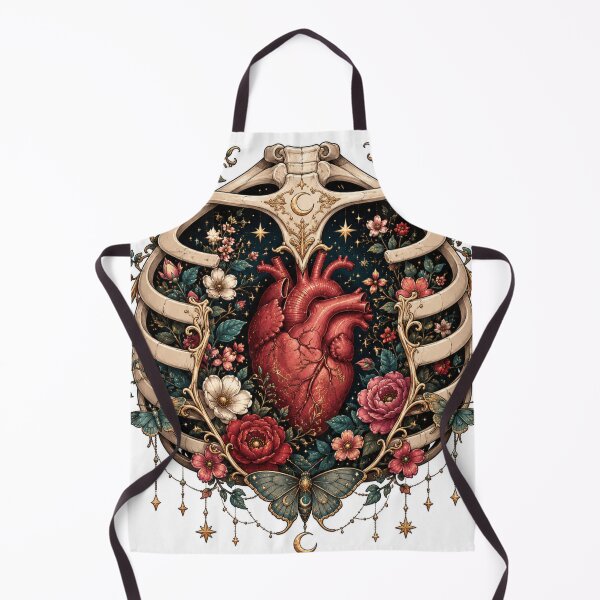Item preview, Botanical Heart Ribcage Moon Art designed and sold by plam50.