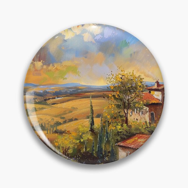 Item preview, Tuscany Colorful Countryside Italian Impressionist-Style Digital Painting  designed and sold by DEC02.