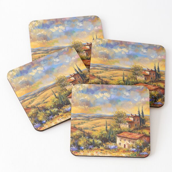 Item preview, Tuscany Colorful Countryside Italian Impressionist-Style Digital Painting  designed and sold by DEC02.