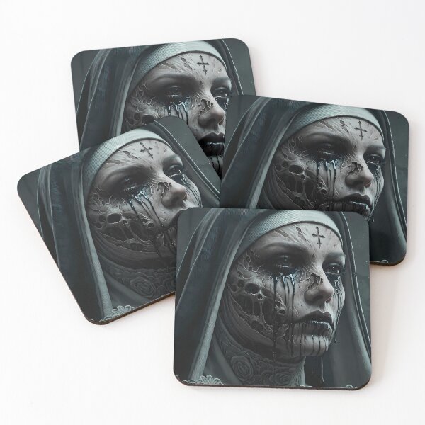 Item preview, Undead Nun Dark Gothic Horror Portrait designed and sold by GalleryBrisArt.