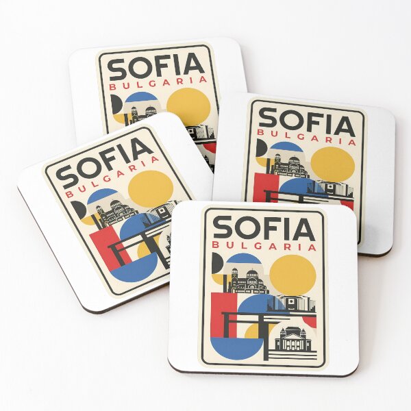 Item preview, Retro Sofia Bulgaria Geometric City Skyline designed and sold by k3rstman1.