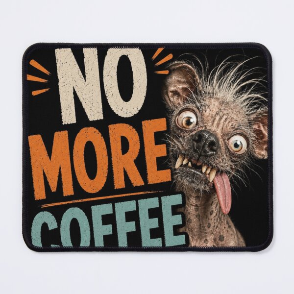 Item preview, No More Coffee Ugly Dog Funny Coffee Lover T-Shirt | Crazy Bug-Eyed Hairless Dog Meme Design designed and sold by Diesel outlaw .