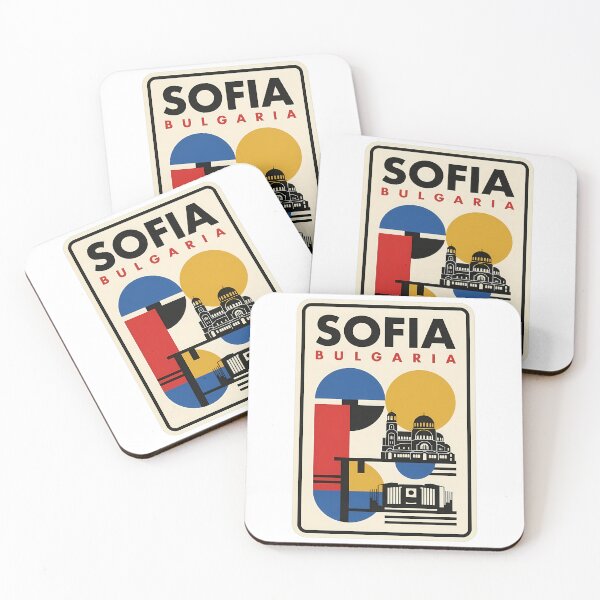 Item preview, Sofia Bulgaria Retro Geometric Cityscape Travel designed and sold by k3rstman1.