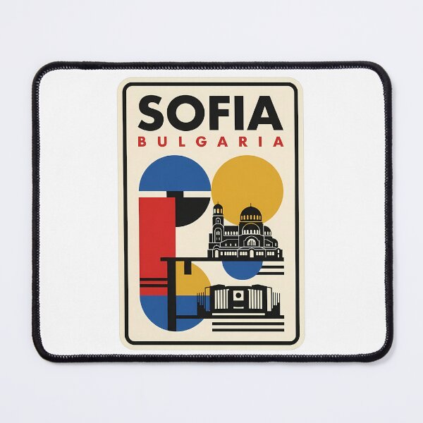 Item preview, Sofia Bulgaria Retro Geometric Cityscape Travel designed and sold by k3rstman1.