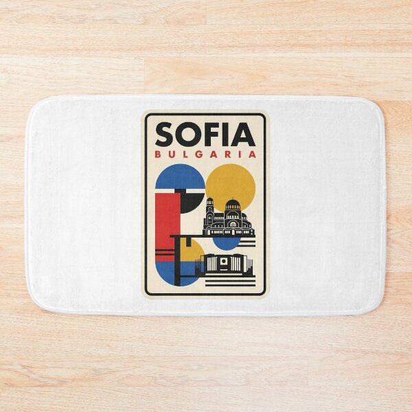 Item preview, Sofia Bulgaria Retro Geometric Cityscape Travel designed and sold by k3rstman1.