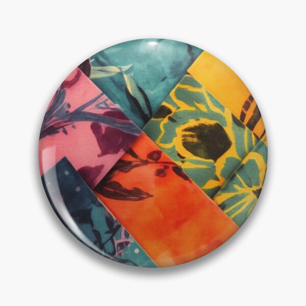 Item preview, Woven Botanical: Diagonal Patchwork Floral Print designed and sold by LiveLearnCreate.