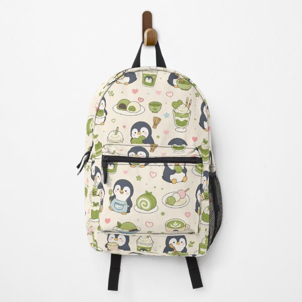 Item preview, Cute Penguin Matcha Dessert Kawaii Pattern designed and sold by Soft Berry Studio.