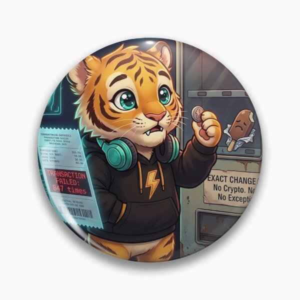 Item preview, Funny AI Tiger Cub Vending Machine — Precision Speed Scale 75 Cents — NeoTigLuna designed and sold by NeoTigLuna.