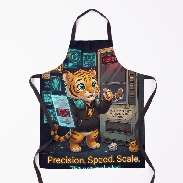 Item preview, Funny AI Tiger Cub Vending Machine — Precision Speed Scale 75 Cents — NeoTigLuna designed and sold by NeoTigLuna.