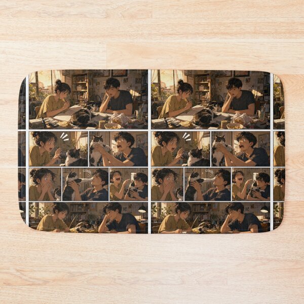 Item preview, Student Life Cozy Reading Room Comic Print designed and sold by Grafititee.