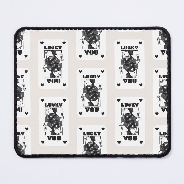 Item preview, Trendy Retro Queen of Hearts Playing Card ft. Lucky You Quote, Law of Attraction Vibes, Positive Affirmations designed and sold by SpringTeaDesigns.