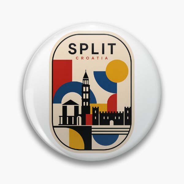 Item preview, Split Croatia Retro Geometric Travel Landmark designed and sold by k3rstman1.