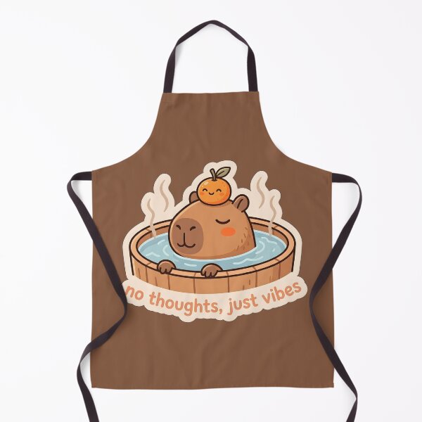 Item preview, Capybara No Thoughts Just Vibes - Hot Spring designed and sold by Nelloo12.