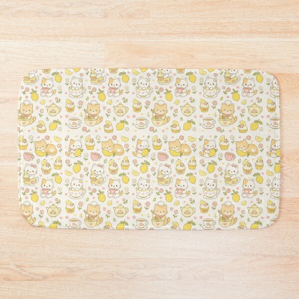 Item preview, Cute Cat Lemon Bakery Kawaii Pattern designed and sold by Soft Berry Studio.
