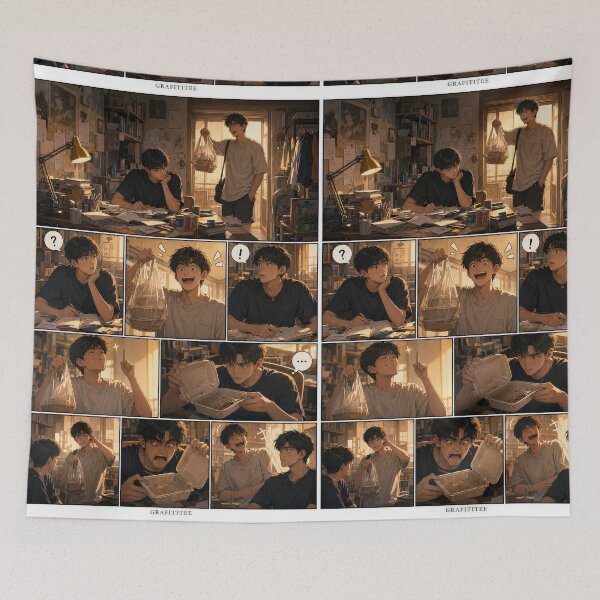 Item preview, Student Life Cozy Reading Room Comic Print designed and sold by Grafititee.