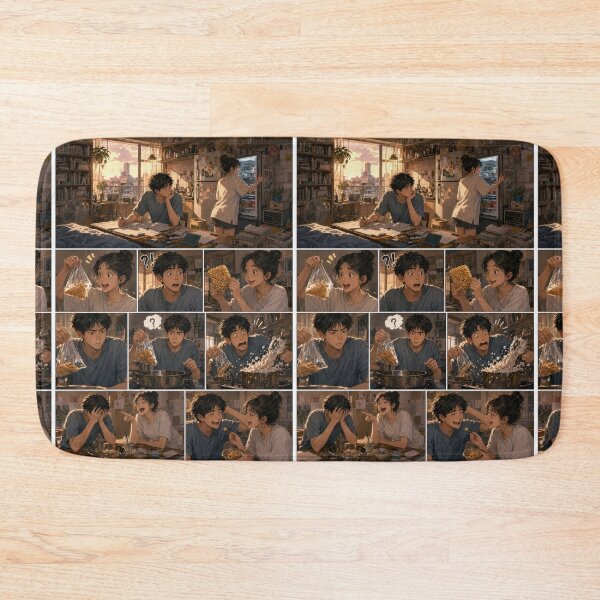 Item preview, Student Life Cozy Reading Room Comic Print designed and sold by Grafititee.
