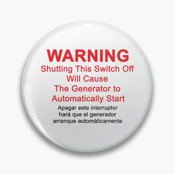 Item preview, Generator Automatically Starts - WARNING LABEL designed and sold by Mr. Electrician.