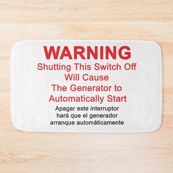 Item preview, Generator Automatically Starts - WARNING LABEL designed and sold by Mr. Electrician.