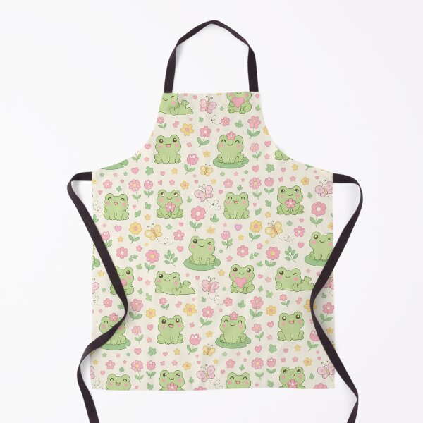 Item preview, Cute Frog Spring Flower Kawaii Pattern designed and sold by Soft Berry Studio.