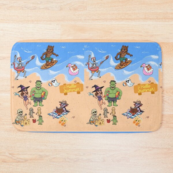 Item preview, Funny Halloween Monsters Summer Beach Vacation - Hello Summer Spooky Crew Design designed and sold by VibranPalette.