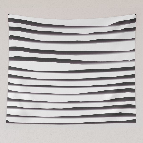 Item preview, Black and White Stripe Organic Pattern | Dark Minimal Alt Aesthetic designed and sold by dfly-creations.