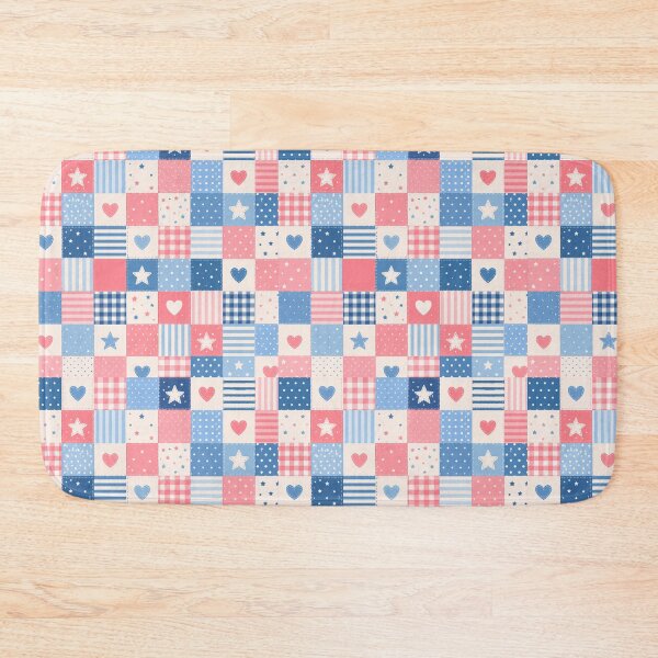 Item preview, Patriotic Quilt Pattern Phone Case For Mom | Americana Patchwork Journal For Teachers | Red White And Blue Blanket For Grandma | Heart And Star Patchwork Tote Bag Gift For Students designed and sold by VivaFy.