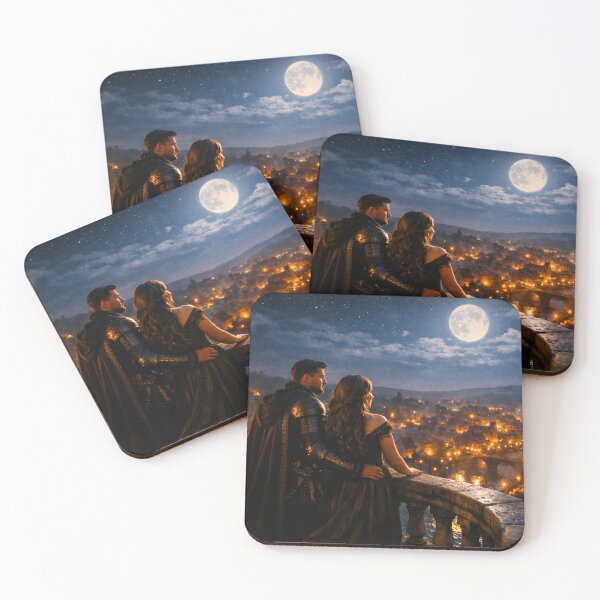 Item preview, Victorian Romance Under Full Moon Art designed and sold by inkandpulseshop.
